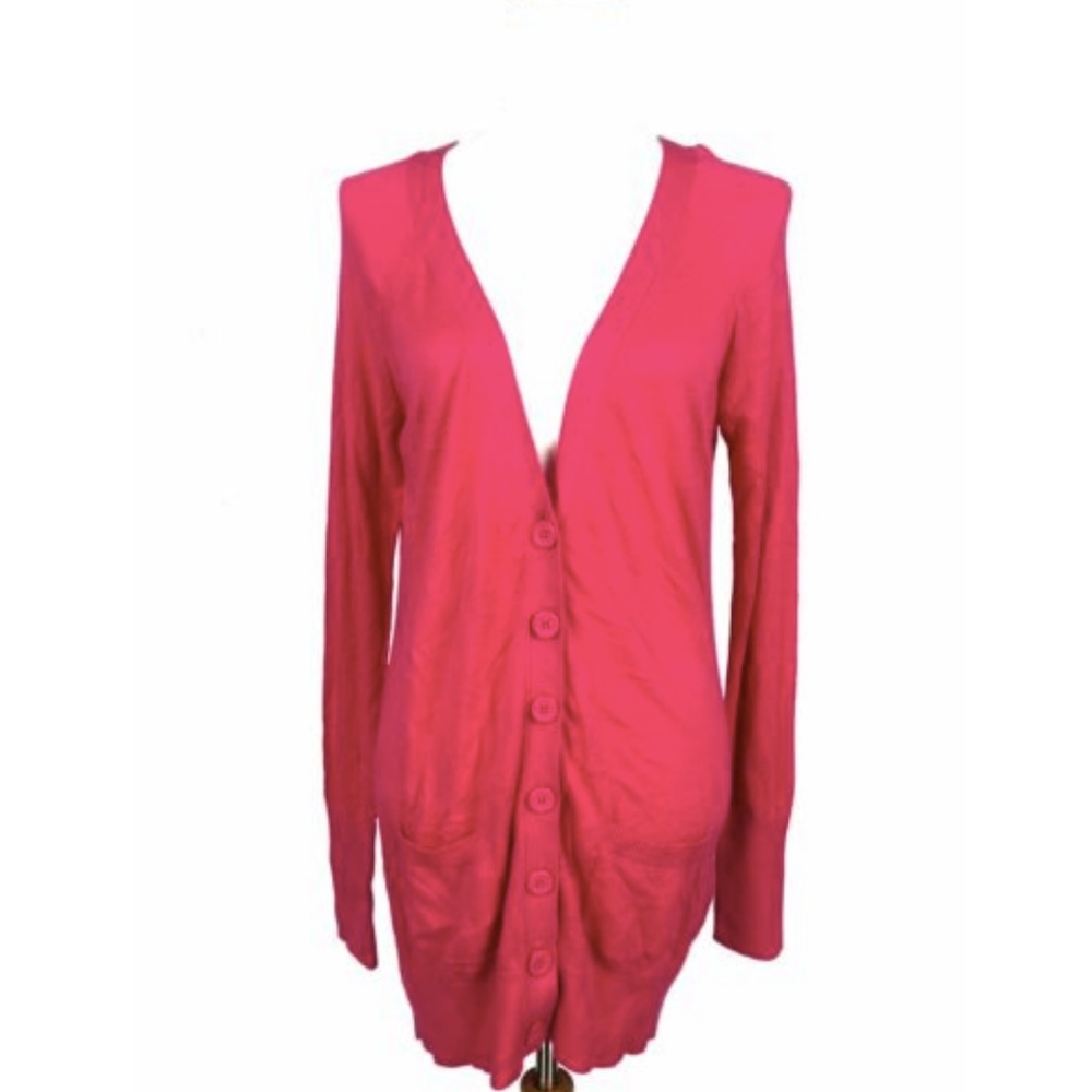 NEW Express  Large Cardigan Pink Light Long Pocket